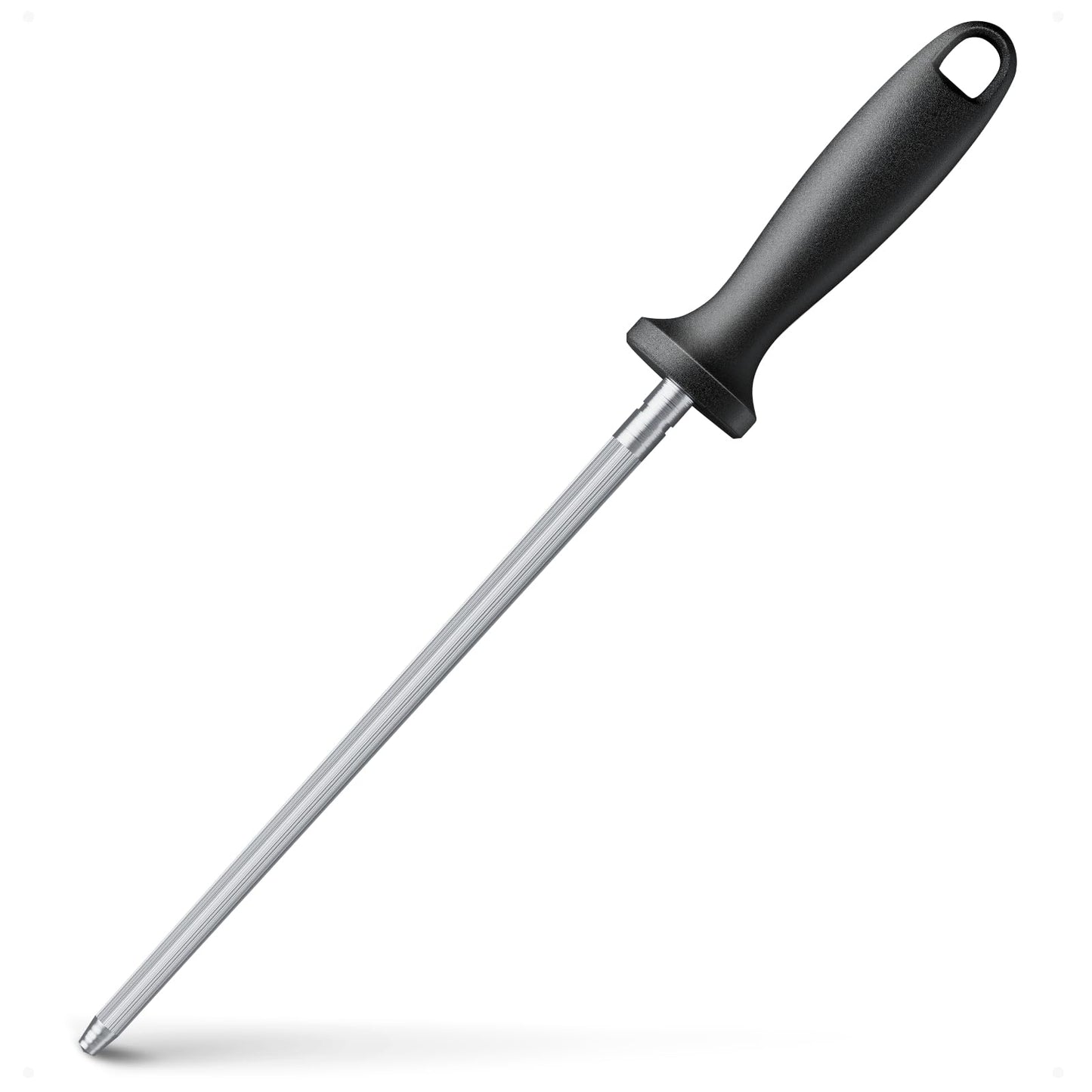 Szsenying 20cm Knife Sharpener Rod - Flat Carbon Steel Honing Rod
