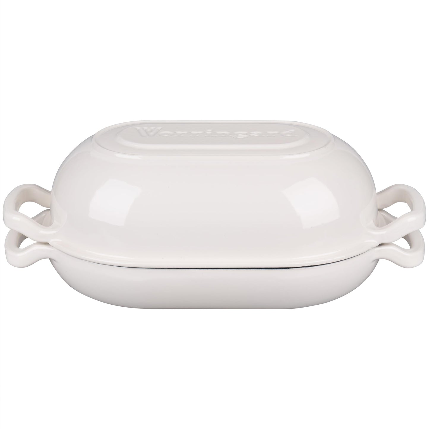VORRINGARD Enamelled Cast Iron Sourdough Bread Oven - Dutch Oven - 4.7L - White