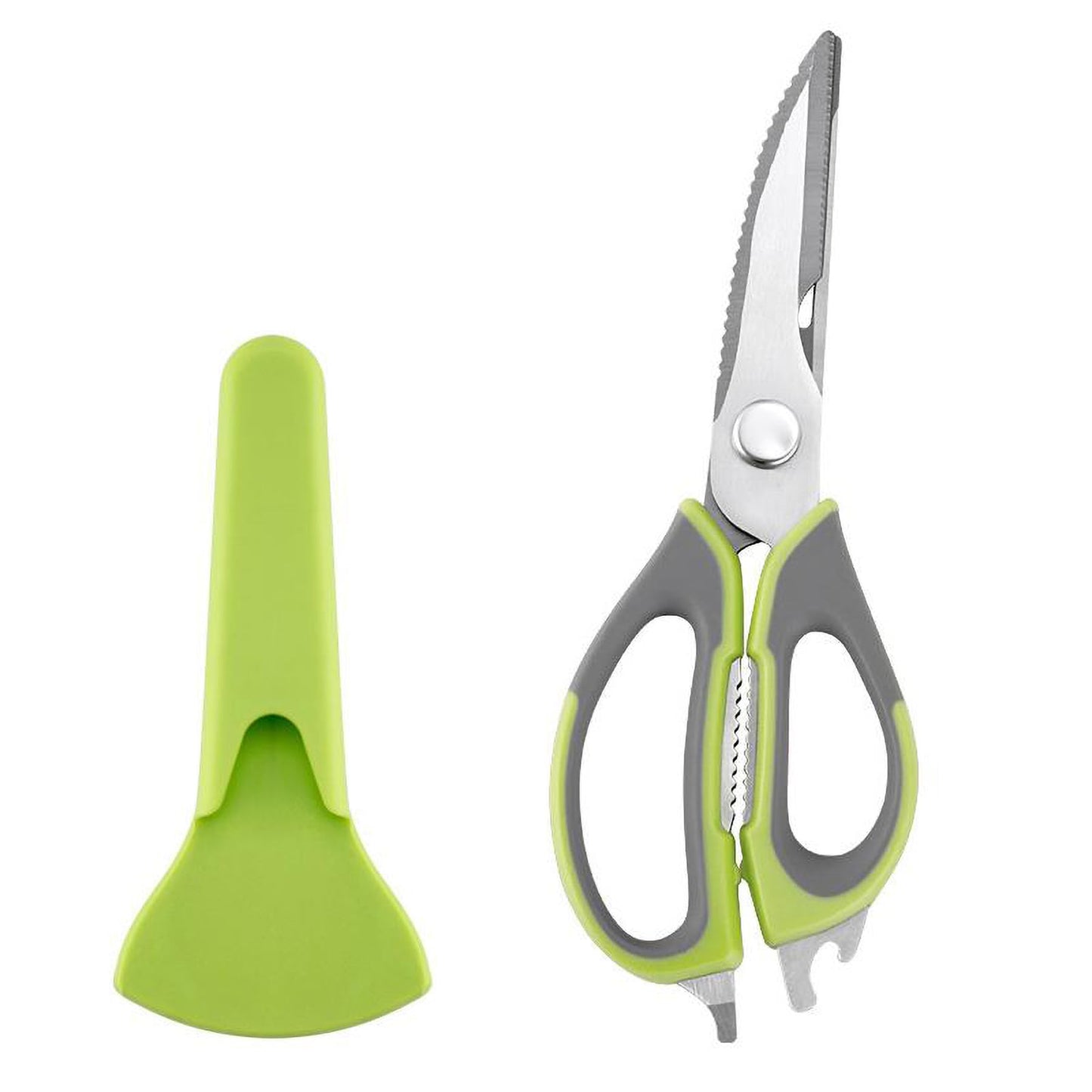Kitchen Scissors All-Purpose Heavy Duty - Poultry Shears with Strong Magnet Knife Holder - Stainless Steel
