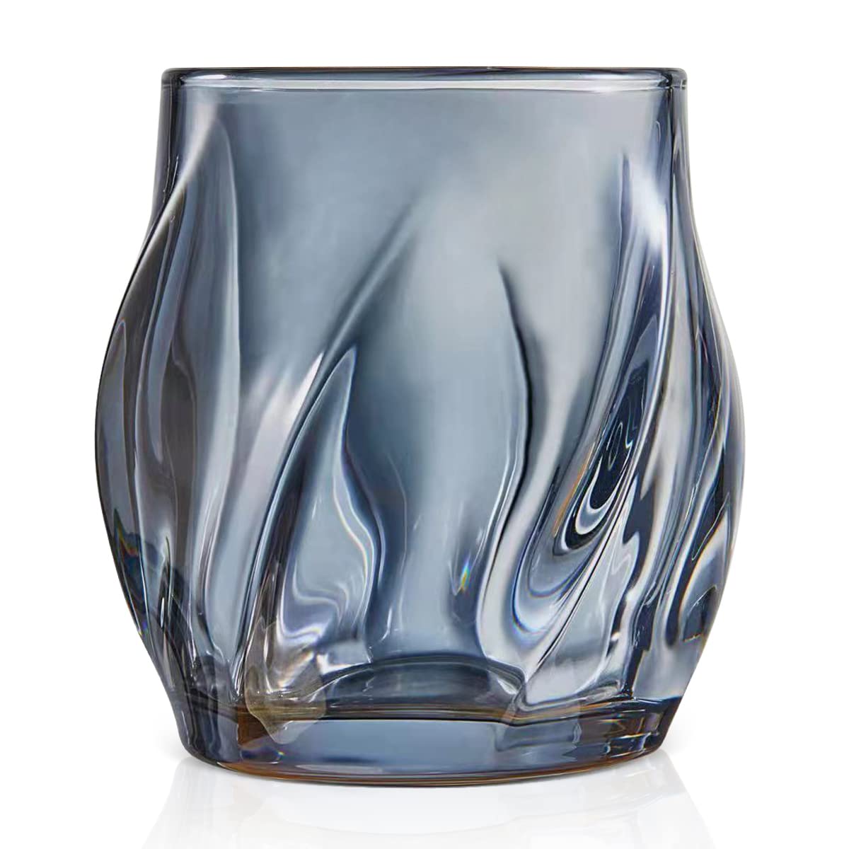 ANBFF Whiskey Glasses Set of 2 - 250ml Rocks Glass - Twisted Crystal Old Fashioned
