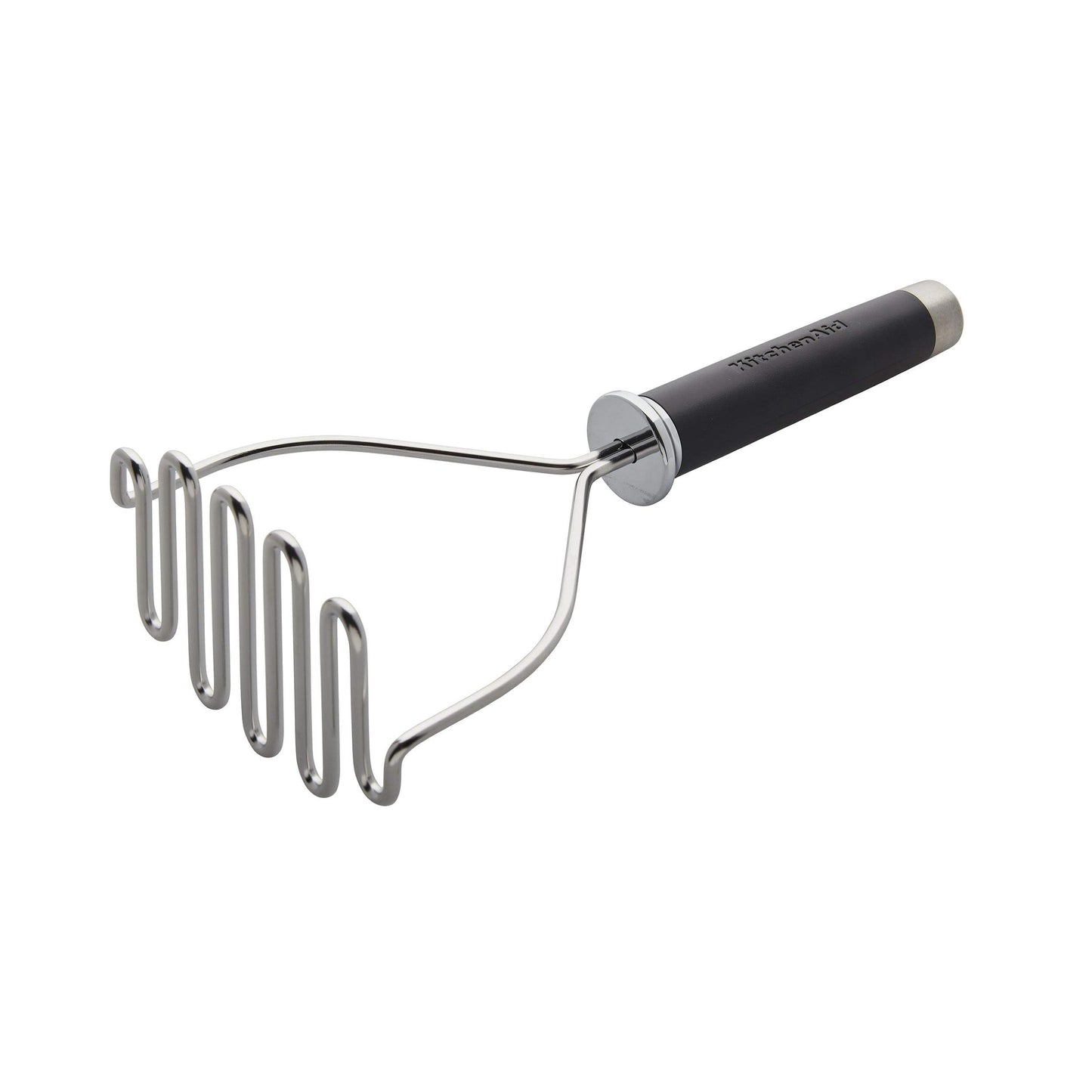 KitchenAid Gourmet Stainless Steel Wire Masher - Black - 26cm