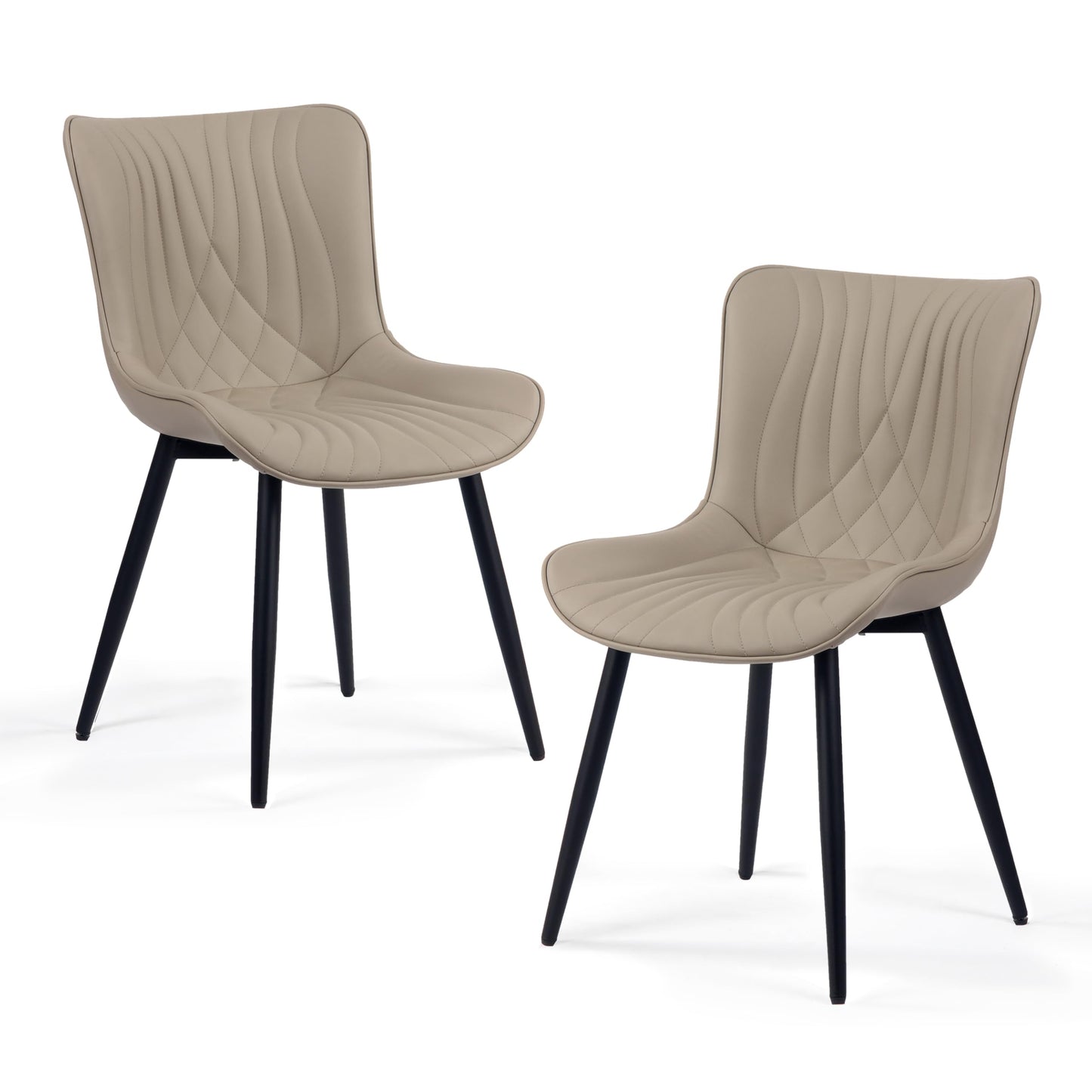Kidol & Shellder Dining Chairs Set of 2 - Khaki