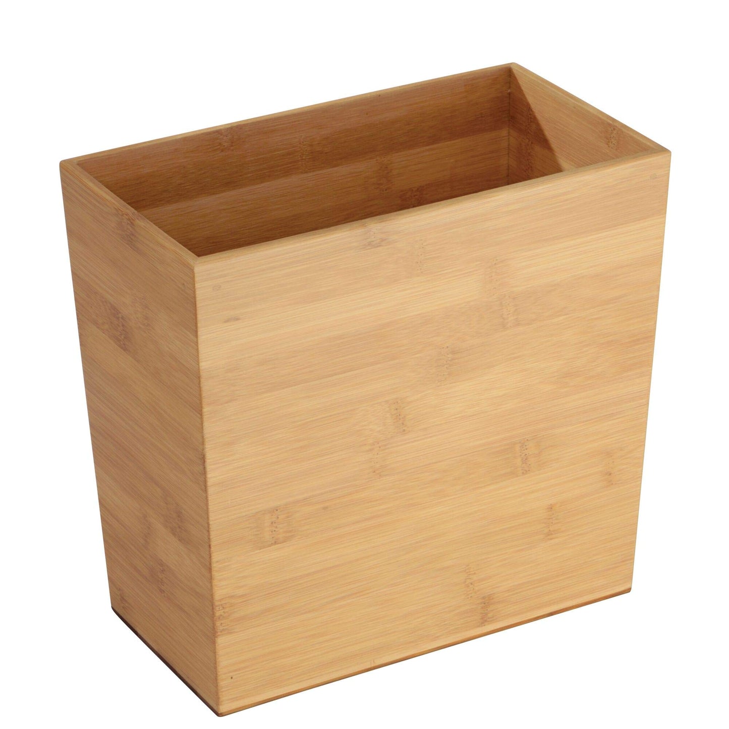 Rectangular Bamboo Waste Basket - Natural Wood Finish - 27 cm x 15 cm x 25 cm - Formbu Collection