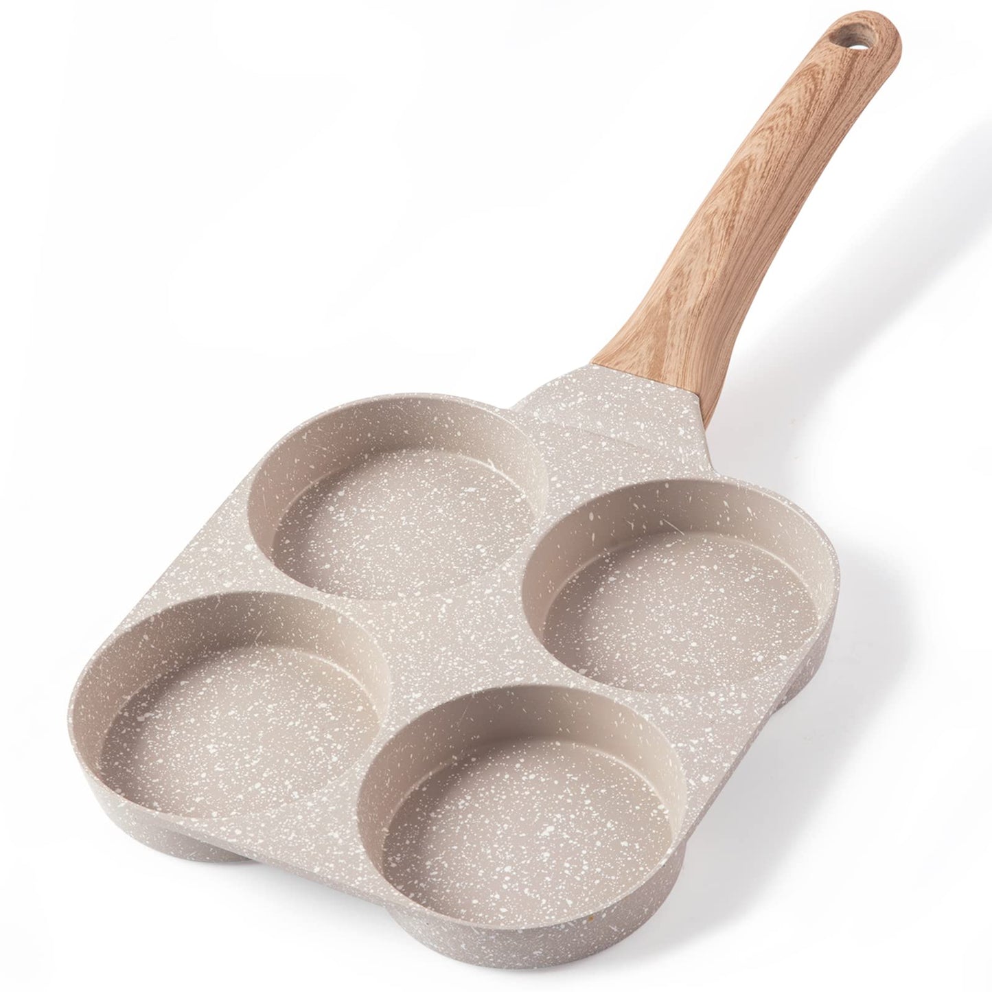 CAROTE Egg Pan Omelette Pan - 4-Cup Nonstick Granite Omelette Skillet