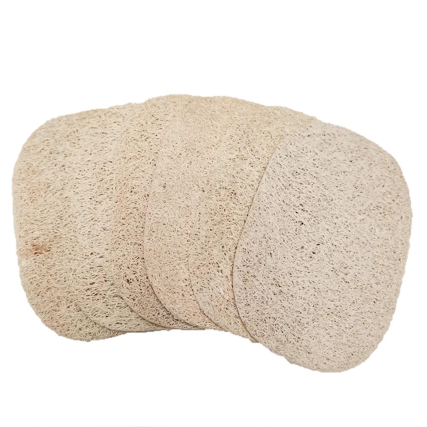 WOCATS 6 Pack Natural Loofah Sponges - Biodegradable Eco-Friendly