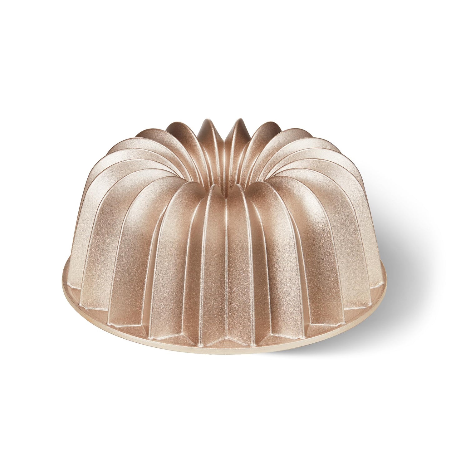 KITESSENSU Non-Stick Cake Pan - 24cm Aluminium Cake Mould - 10 Cup Fluted - Gold