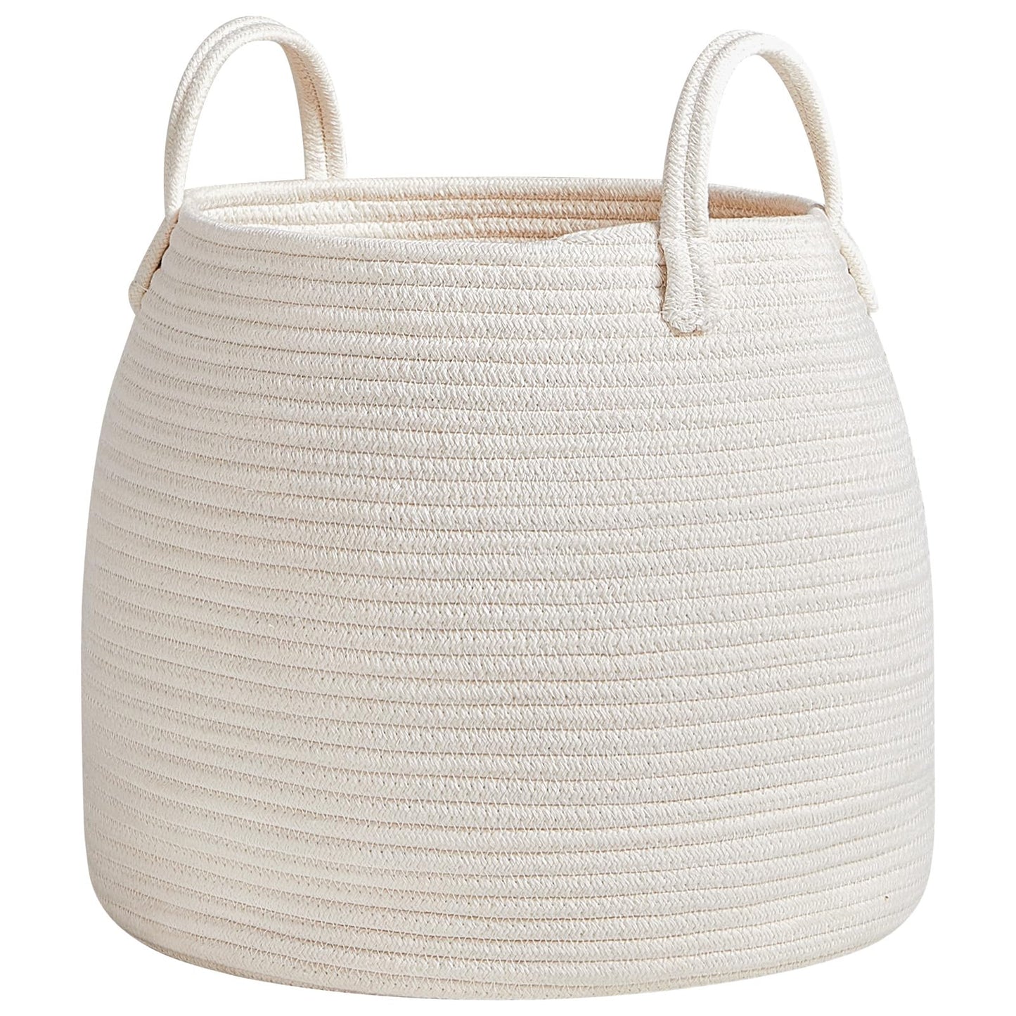 R RUNKA Nursery Storage Basket - White - 38 cm x 33 cm