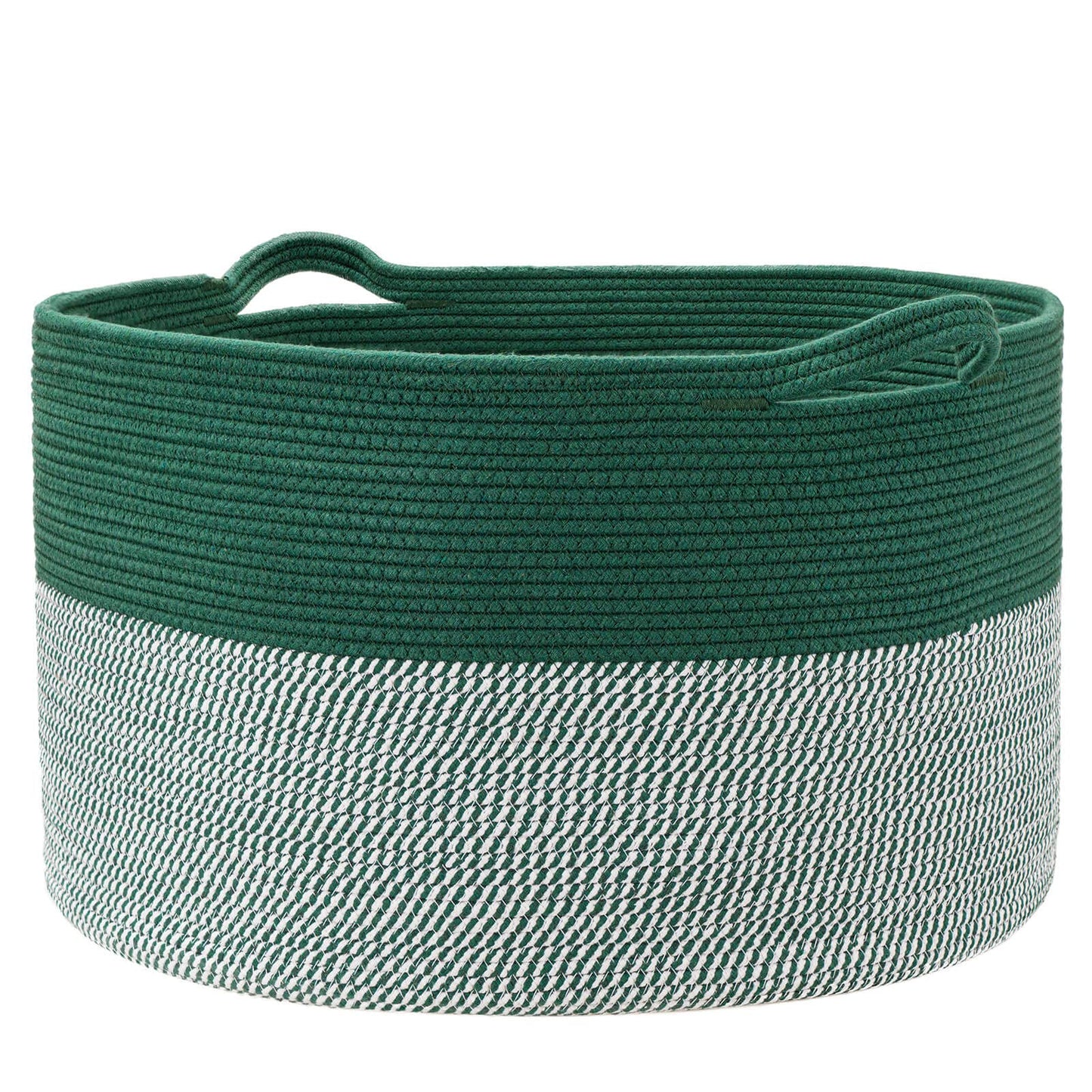 Extra Large Cotton Rope Storage Basket - 56 cm x 36 cm - Woven Basket with Handles