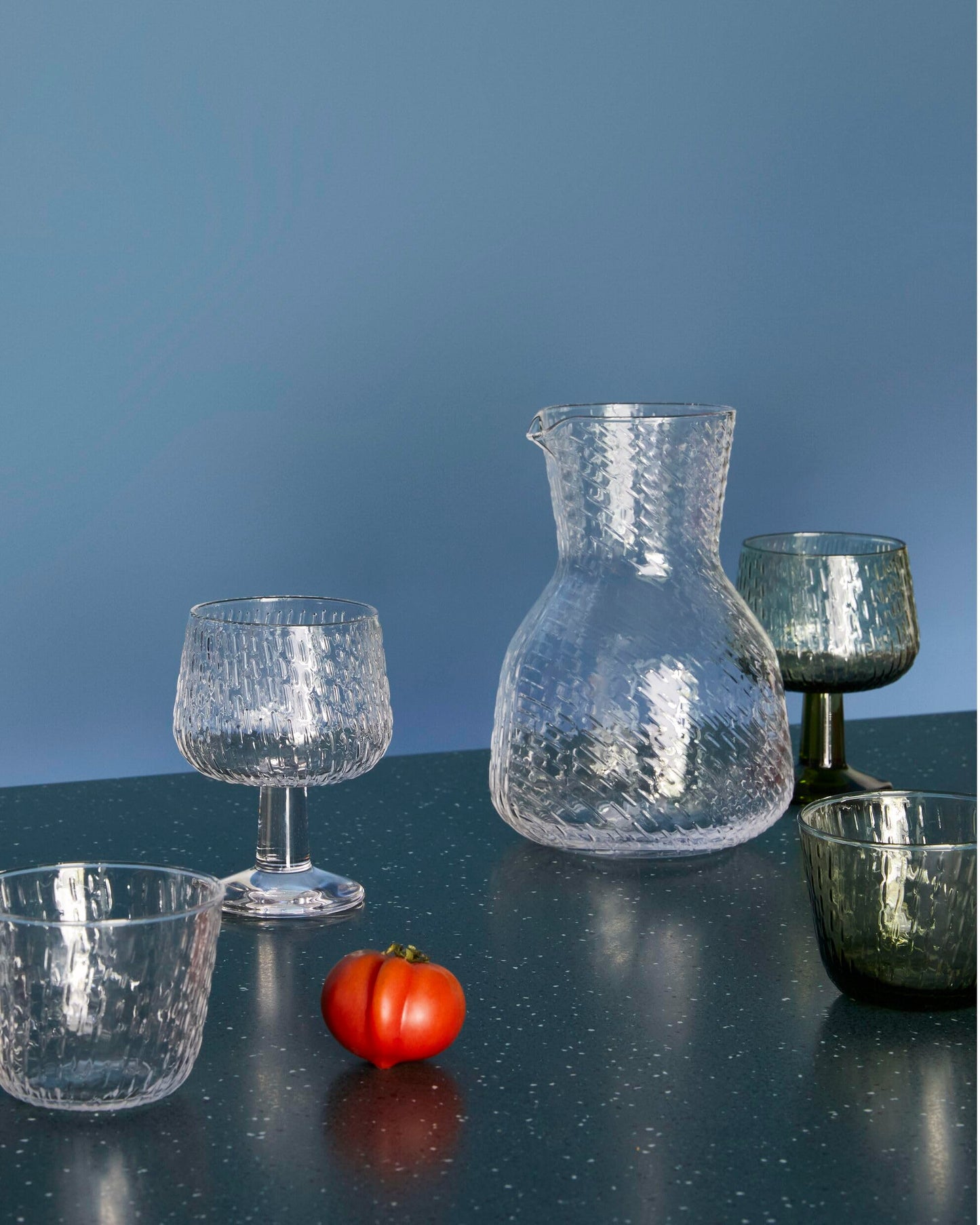 MARIMEKKO Syksy Glass Tumblers — Refine Your Kitchen Décor with Our Iconic Glassware — Stylish & Mouth-Blown Drinking Glasses Set of 2 (7 oz - 3.3” Diameter)