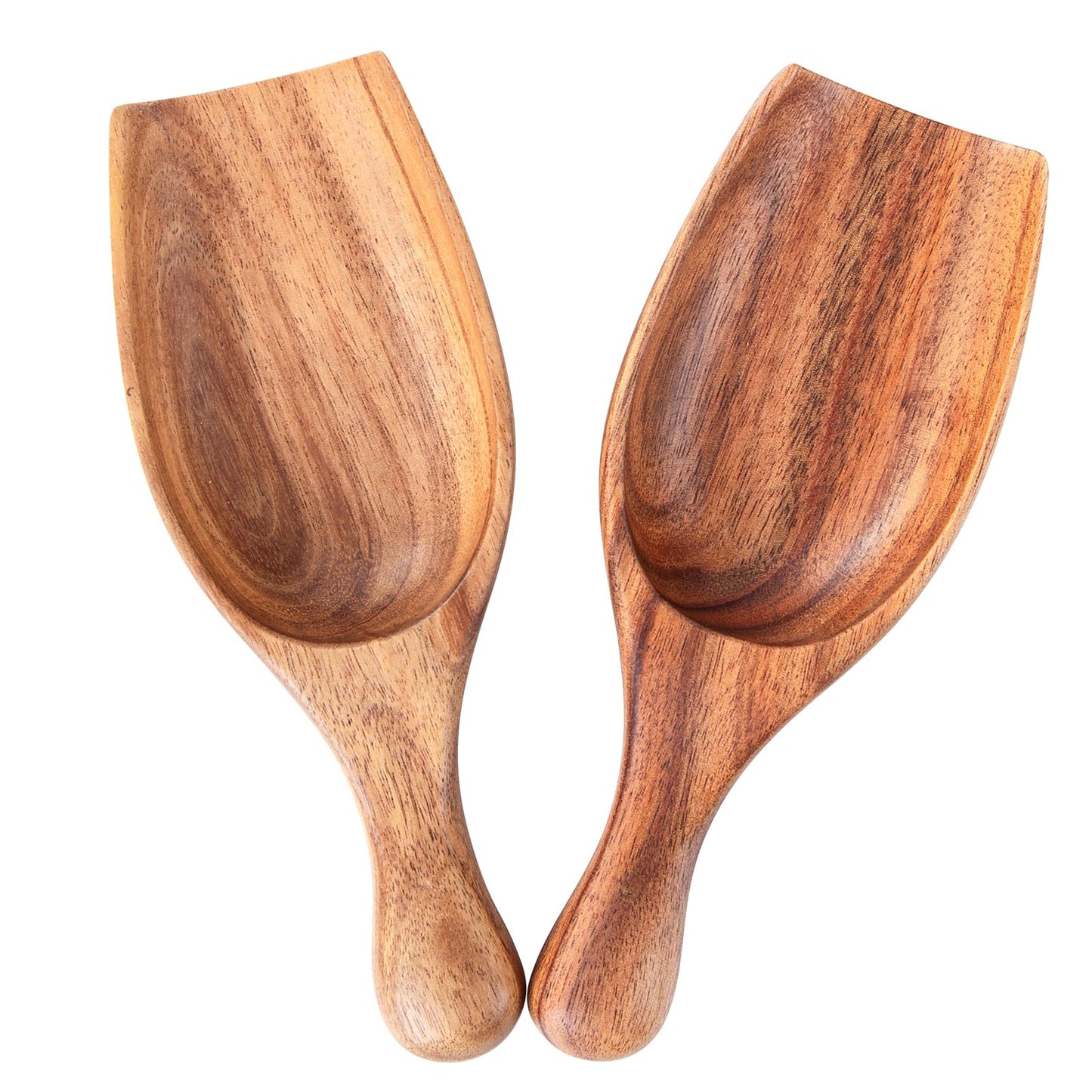 Decent Vrvege Big Coffee Scoop Shovel - 2 Piece - Large Acacia Wood