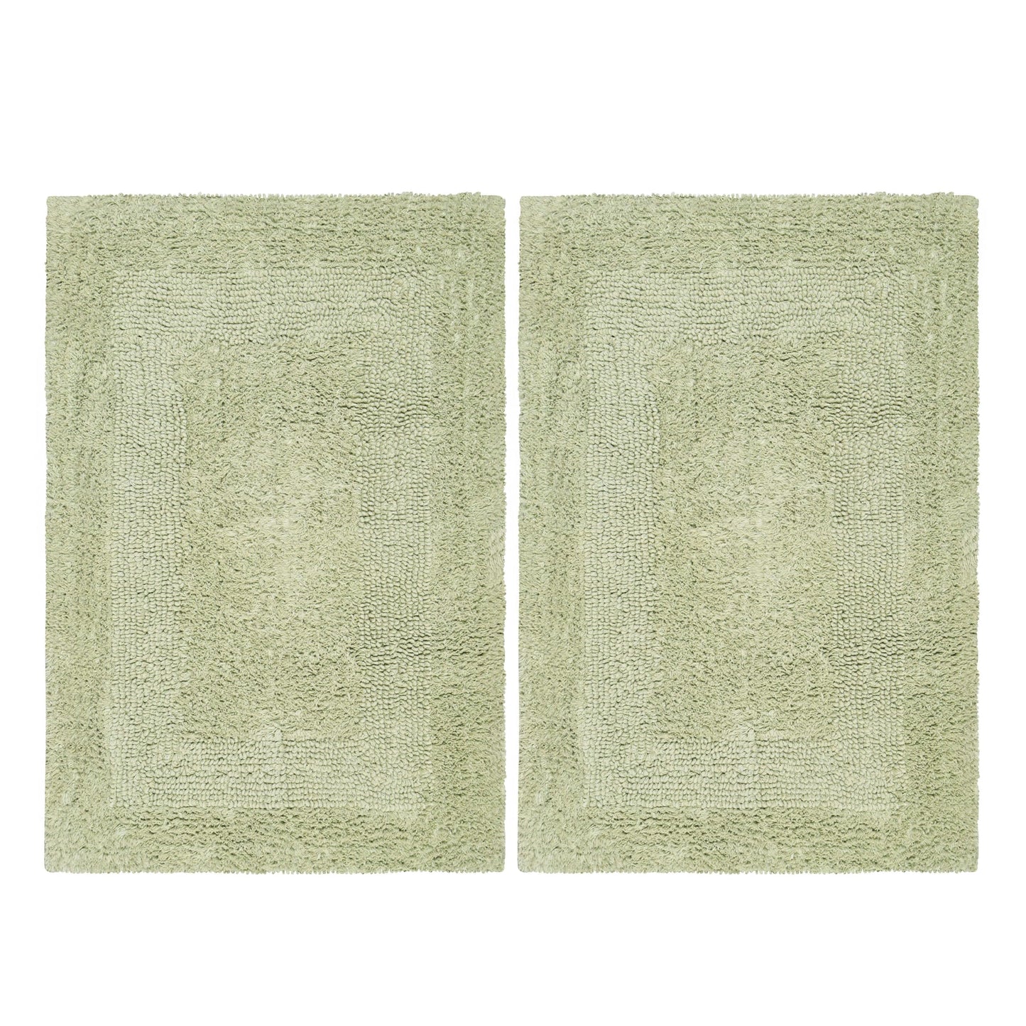 COTTON CRAFT Luxurious Bath Mat Rug - Set of 2 - 43cm × 61cm