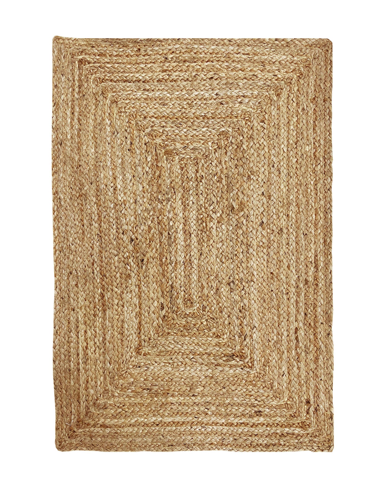 Hausattire Hand Woven Jute Braided Rug - Natural - 61cm × 91cm