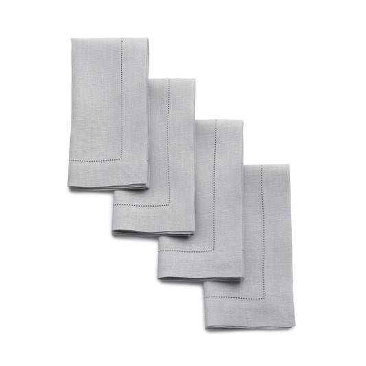 Solino Home Linen Napkins Set of 4 - 100% Pure Linen Cloth Dinner Napkins - 51cm × 51cm