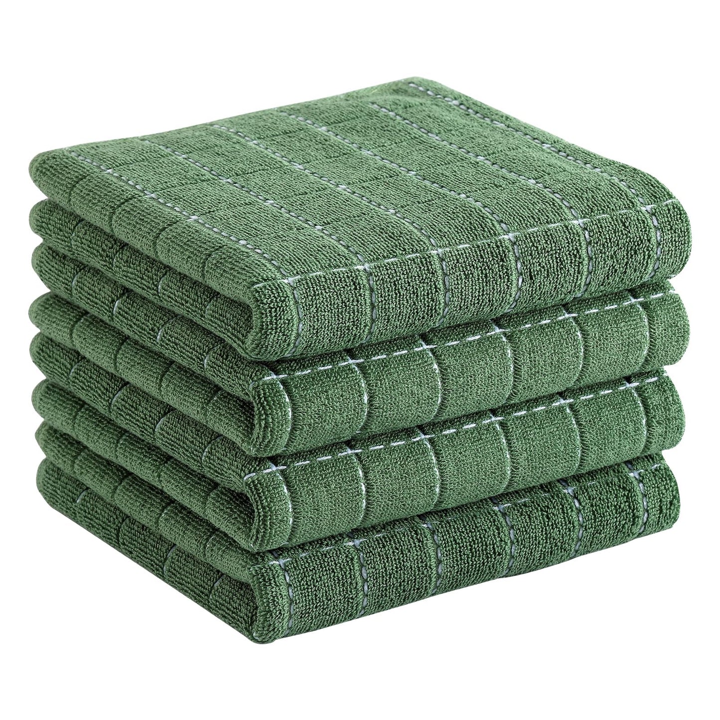 Homaxy 100% Cotton Terry Kitchen Towels - 33cm × 71cm - 4 Pack