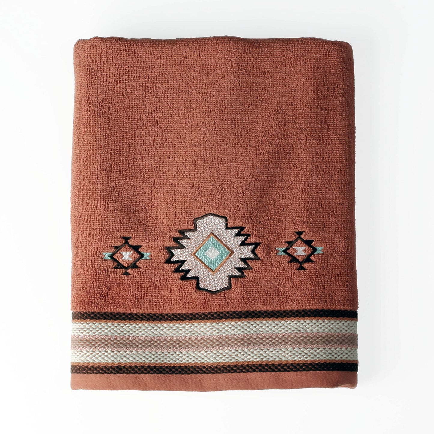 SKL Home Southwest Sunset 100% Cotton Premium Bath Towel - 470 GSM - Rust
