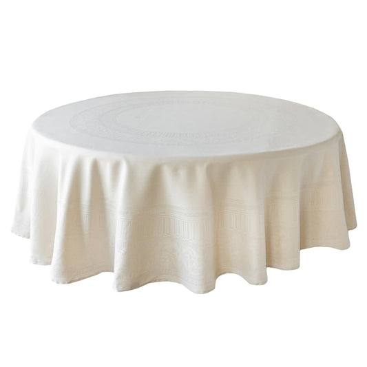 Benson Mills Matera Heavyweight Easy Care Fabric Tablecloth - 178cm Round - Linen