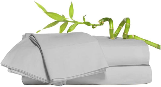 100% Bamboo Super Silky Soft Luxury 4 Piece Duvet Bed Set - Complete Bedding Set Includes Duvet Cover 2 Pillowcases and Deep Fitted Sheet by Euphoric Bedding ® (White, King Size)
