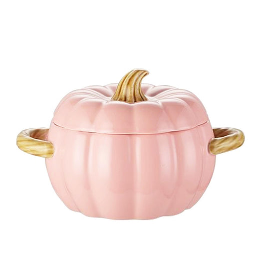 JUSTUP Dutch Oven Pot with Lid - Pumpkin Pottery Dessert Saucepan