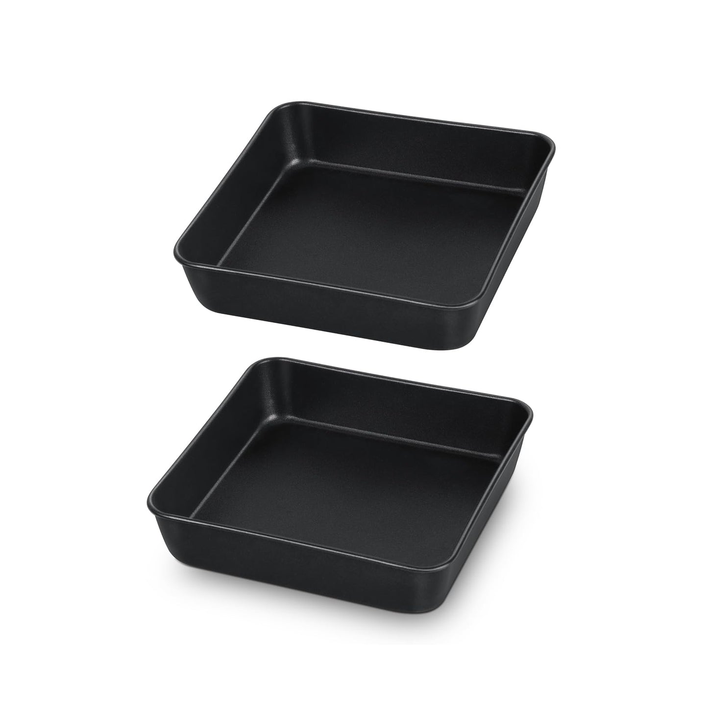 TeamFar Square Cake Pan - 15cm Small Baking Roasting Pans - Set of 2
