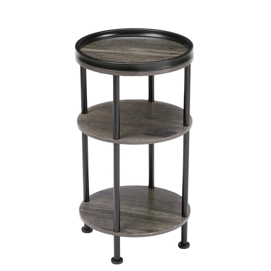 ZEXVIDA Small Round Side Table - 30cm