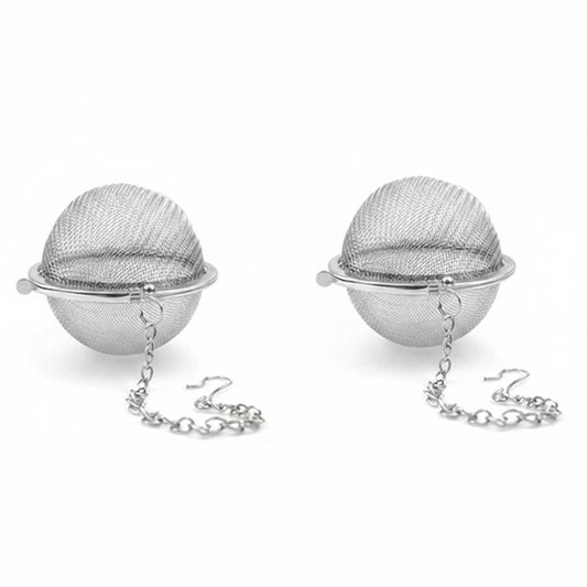 2PCS Stainless Steel Mesh Tea Ball, Extra Fine Mesh Tea Infuser for Loose Leaf Tea