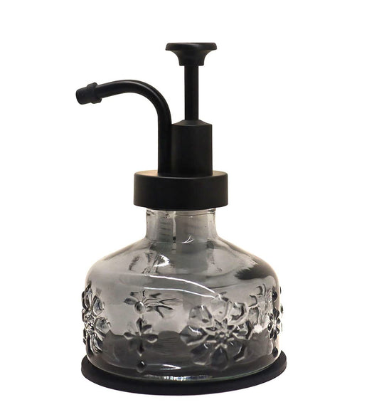 OCTMUSTARD Glass Soap Dispenser with Pump — Farmhouse Refillable Lotion & Shampoo Bottle