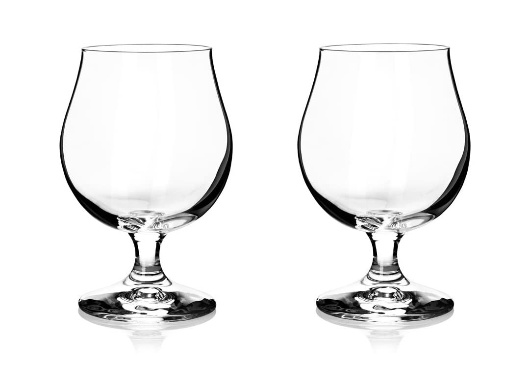 North Mountain Supply Belgian Beer Glasses - for Strong/Dark Ales and Belgian IPAs - 470ml - Set of 2