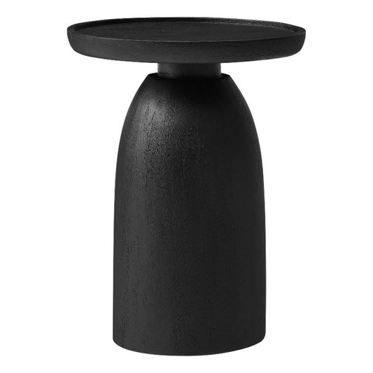 Modway Holloway Solid Mango Wood Side End Table - 38cm - Black - Contemporary Wooden Accent Table