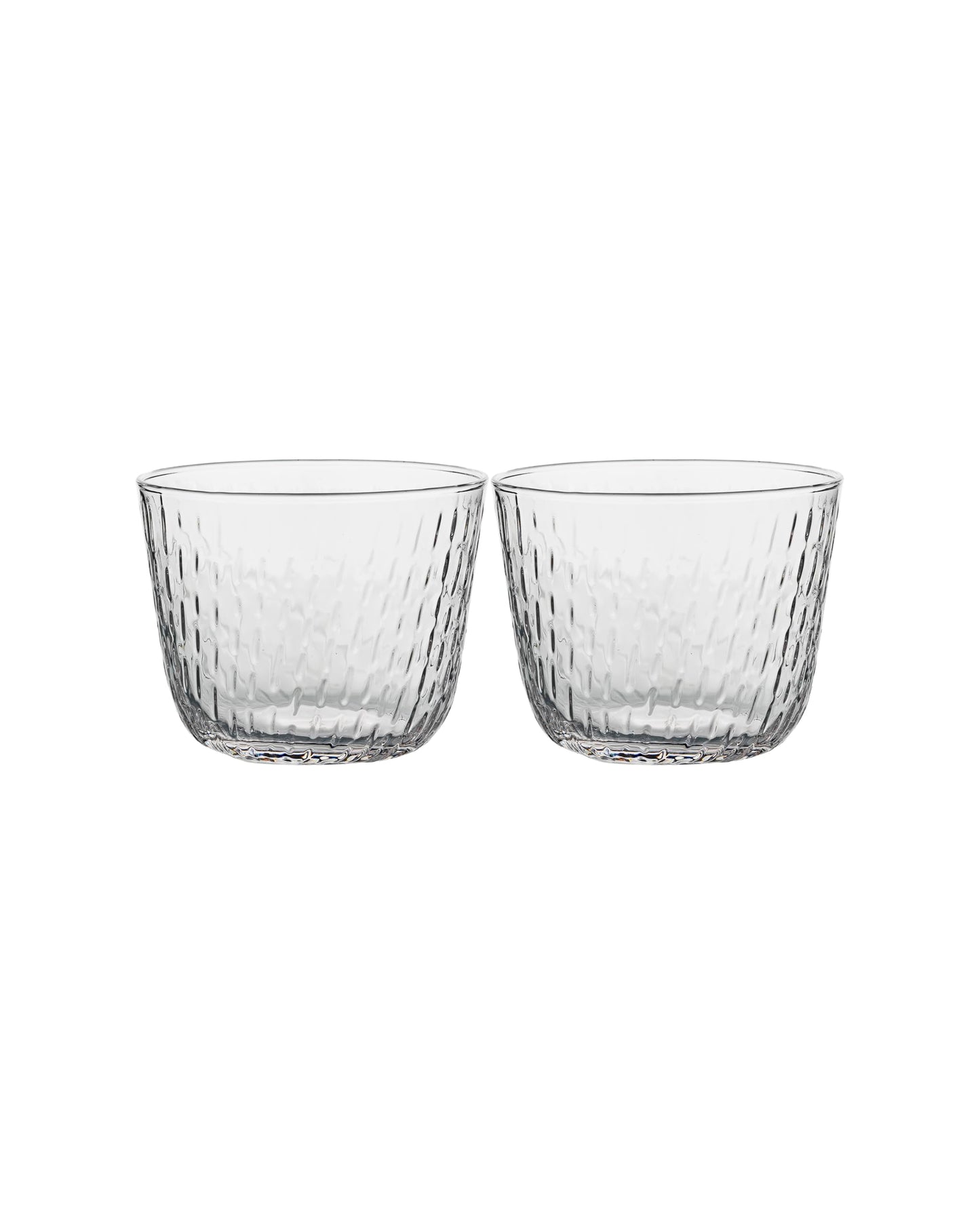 MARIMEKKO Syksy Glass Tumblers — Refine Your Kitchen Décor with Our Iconic Glassware — Stylish & Mouth-Blown Drinking Glasses Set of 2 (7 oz - 3.3” Diameter)