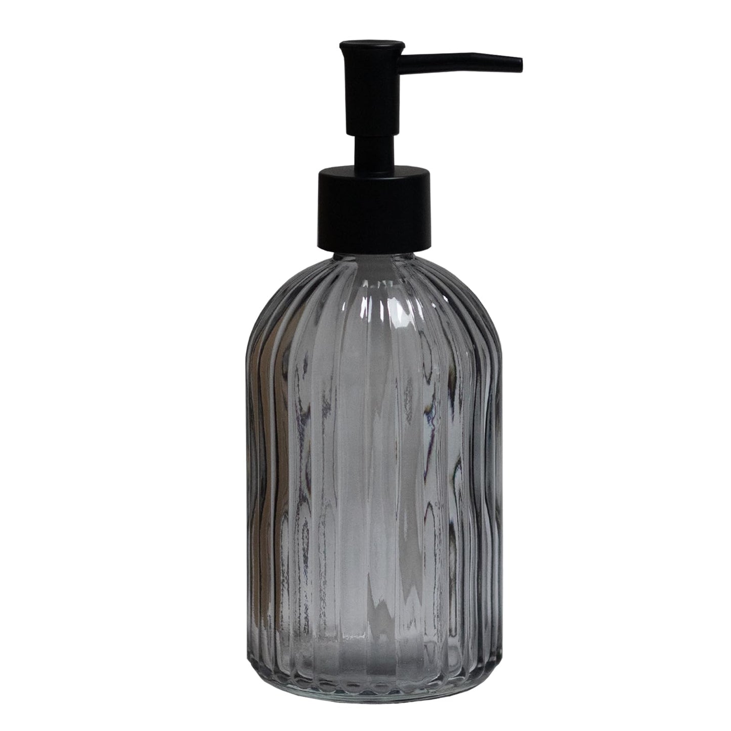 YYTSGG Blue Glass Soap Dispenser with Pump — 350ml Refillable Lotion & Hand Soap Bottle, Dark Blue