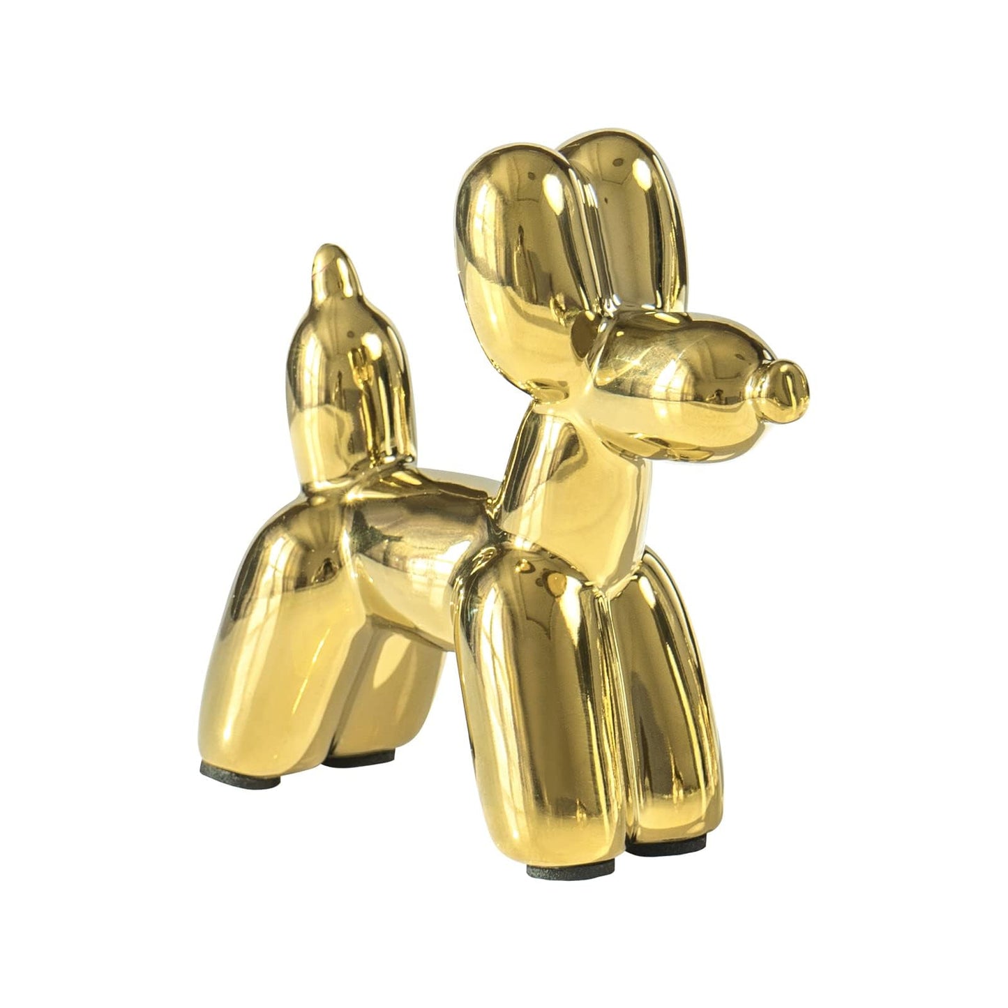 Notakia Cute Ceramics Balloon Dog Statue - 10.5cm - Gold Living Room Desktop Decorations - Handmade Modern