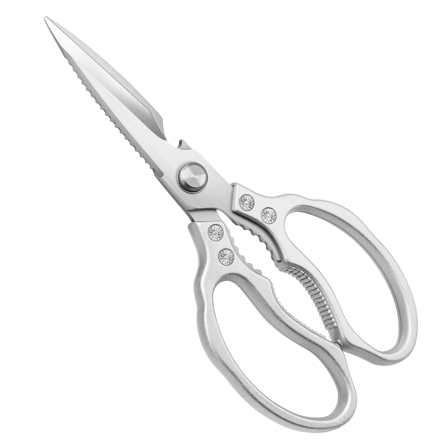 CGBE Kitchen Scissors - Multi-Purpose Kitchen Shears - Heavy Duty Dishwasher Safe - Silver