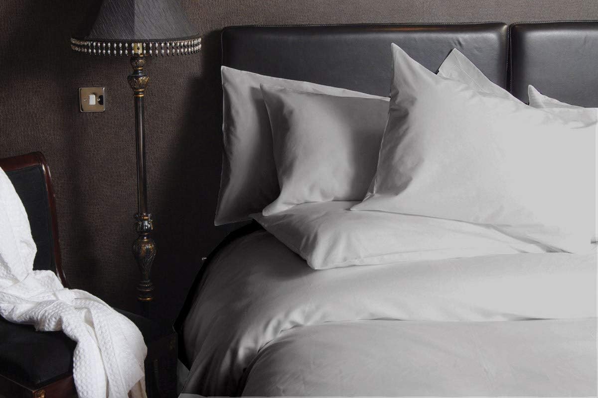 100% Bamboo Super Silky Soft Luxury 4 Piece Duvet Bed Set - Complete Bedding Set Includes Duvet Cover 2 Pillowcases and Deep Fitted Sheet by Euphoric Bedding ® (White, King Size)