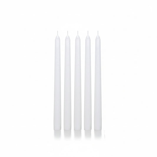 White candles with a black box packaging on a white background