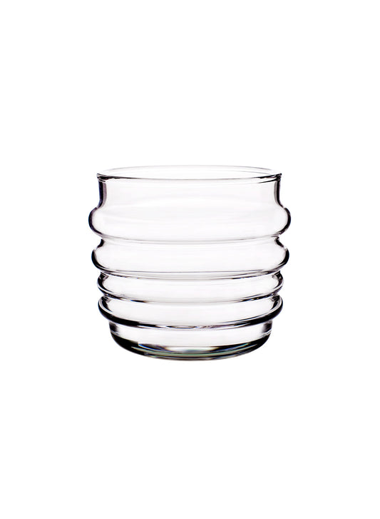 MARIMEKKO Sukat Makkaralla Glass Tumblers — Refine Your Kitchen Décor with Our Iconic Clear Glassware — Stylish & Mouth-Blown Drinking Glasses Set of 2 (7 oz)
