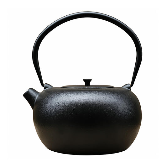 SECHUDO 2000ml Cast Iron Teapot for Stovetop Safe - Black Japanese Tetsubin with Stainless Steel Infuser for Loose Leaf
