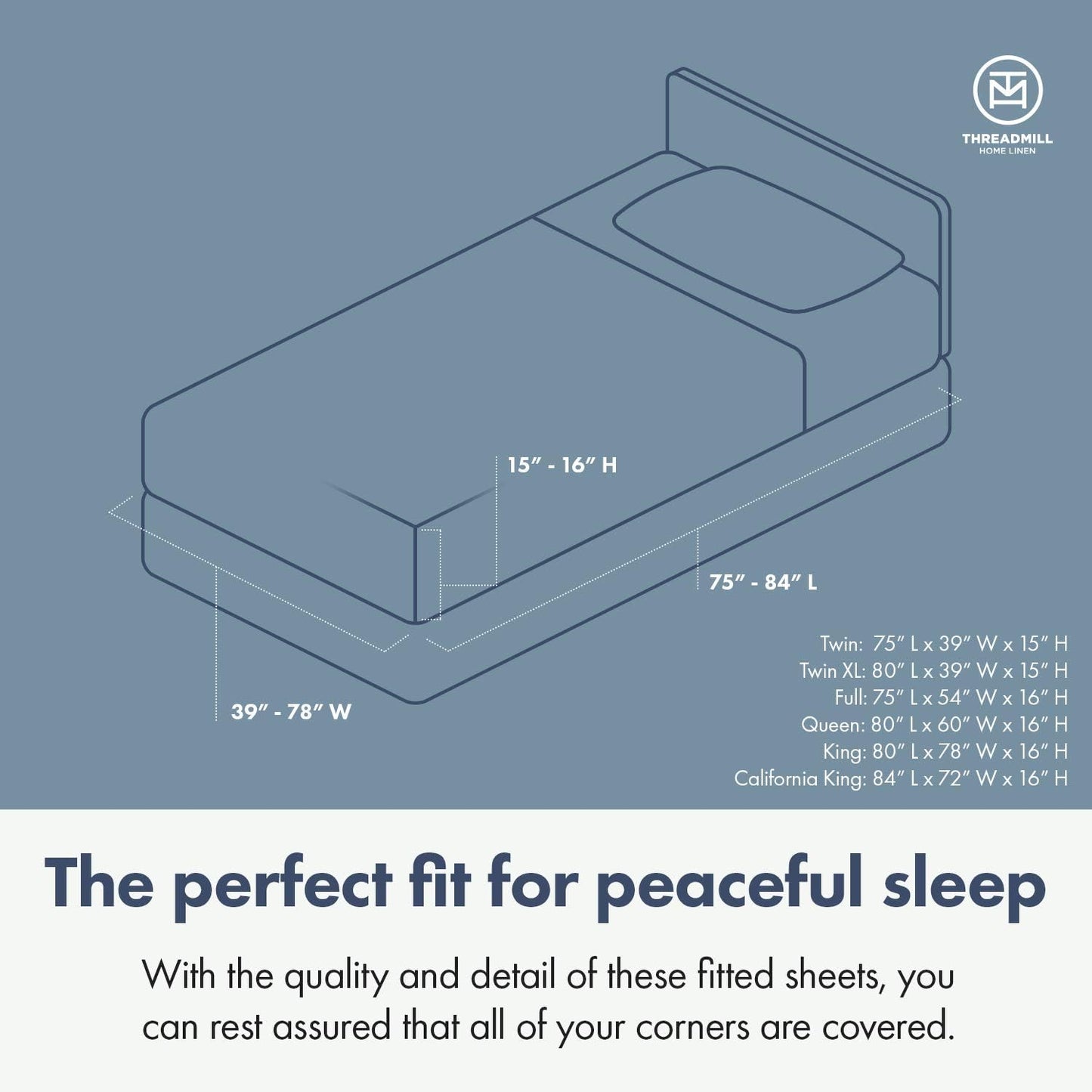 Threadmill 100% Cotton Sheets for Queen Size Bed - 600 Thread Count Queen Bed Sheets Set with 16” Deep Pocket - Sateen Weave 4-Piece Bedding Set with Cooling Effect, White