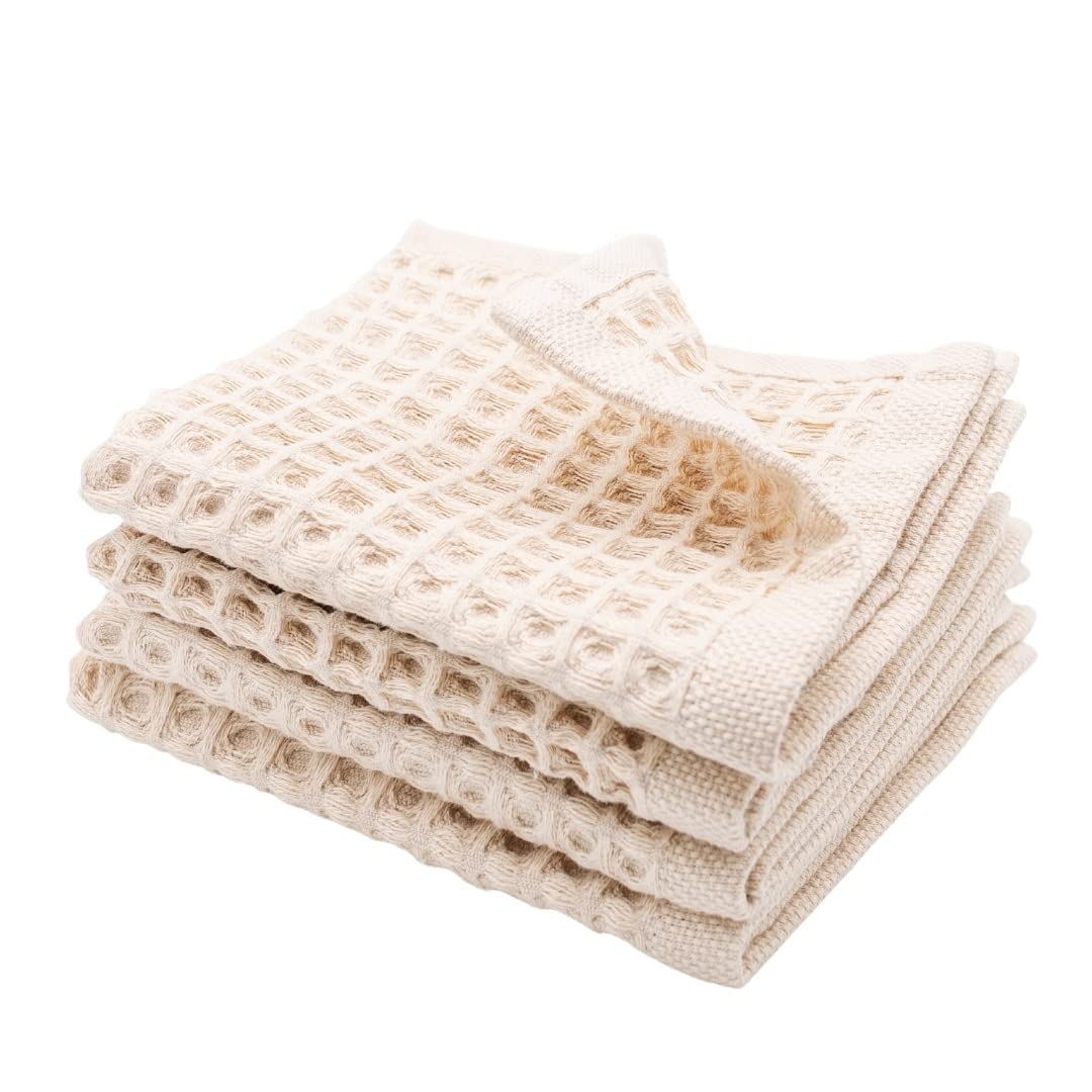 sea me at home Waffle Washcloths Set - 100% Turkish Cotton - 33cm
