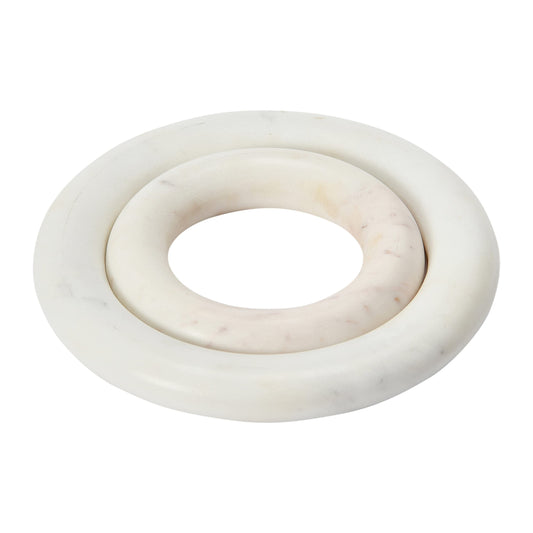 Creative Co-Op Marble Trivets for Dining Table - Set of 2