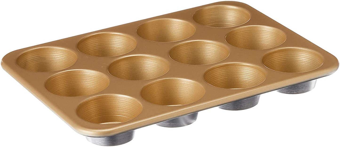 Nordic Ware Naturals Aluminium NonStick Muffin Pan - Twelve 7cm Cups