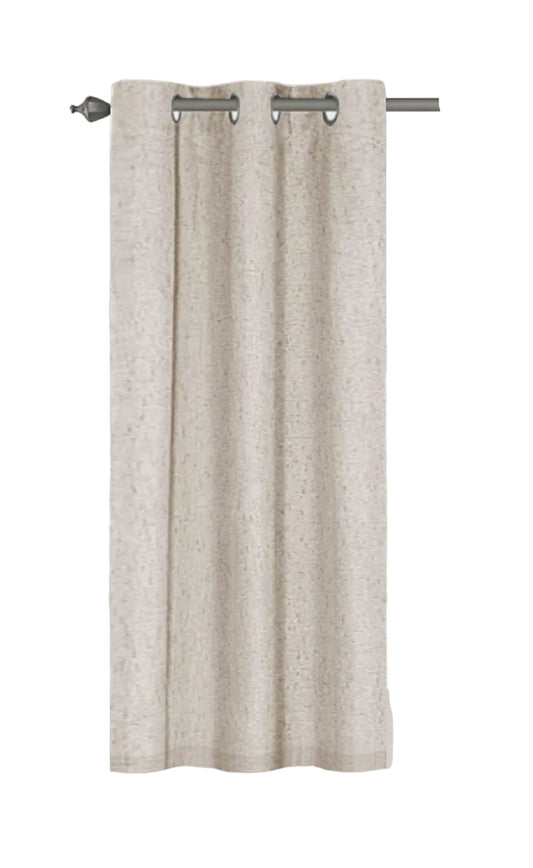 H.VERSAILTEX Primitive Linen Curtains 100% Blackout - Burlap Curtains with White Thermal Insulated Liner - 2 Panels - 107cm × 160cm - Natural