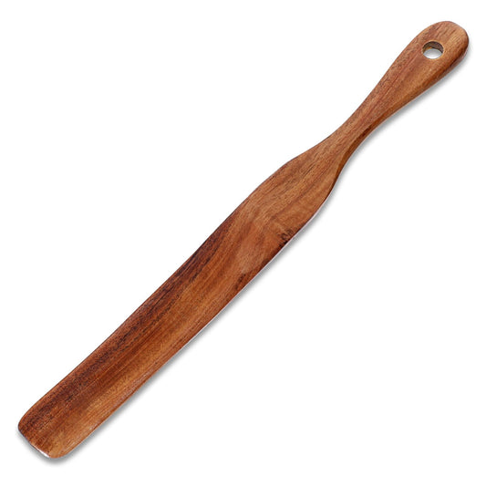 Ptwola Skinny Spurtle for Sourdough Starter - 28cm - Wooden Dough Whisk