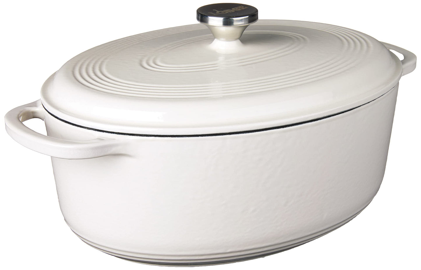 Lodge 6.6L Enameled Cast Iron Oval Dutch Oven with Lid - Dual Handles