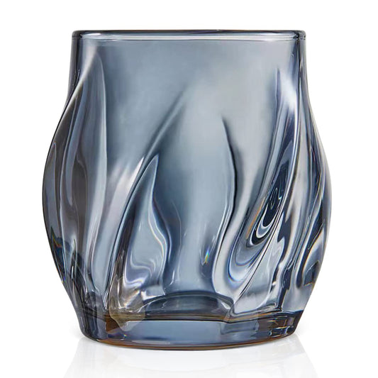ANBFF Whiskey Glasses Set of 2 - 250ml Rocks Glass - Twisted Crystal Old Fashioned