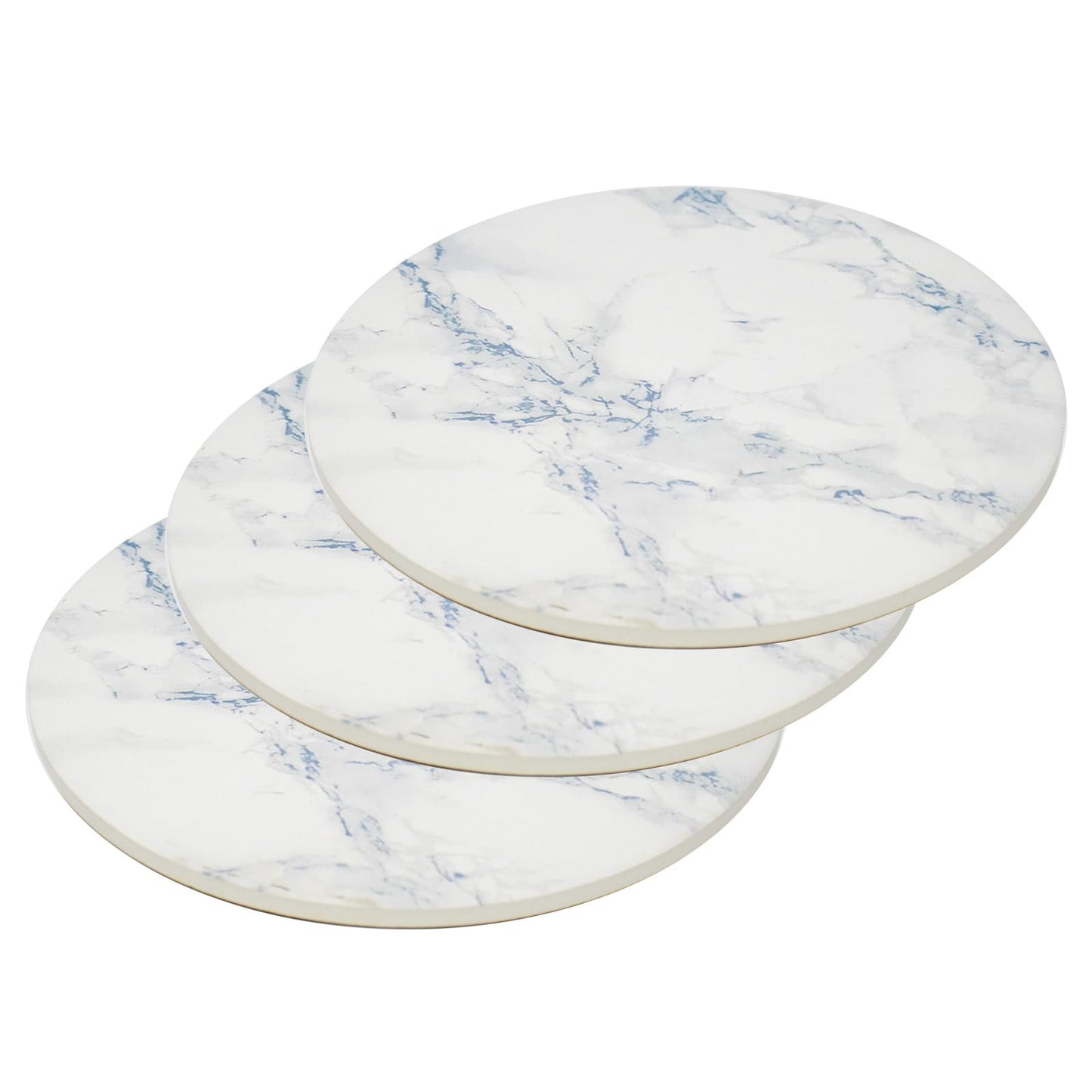 WDZZHOT Ceramic 20cm Trivets - Set of 3 - Marble Style Heat Resistant