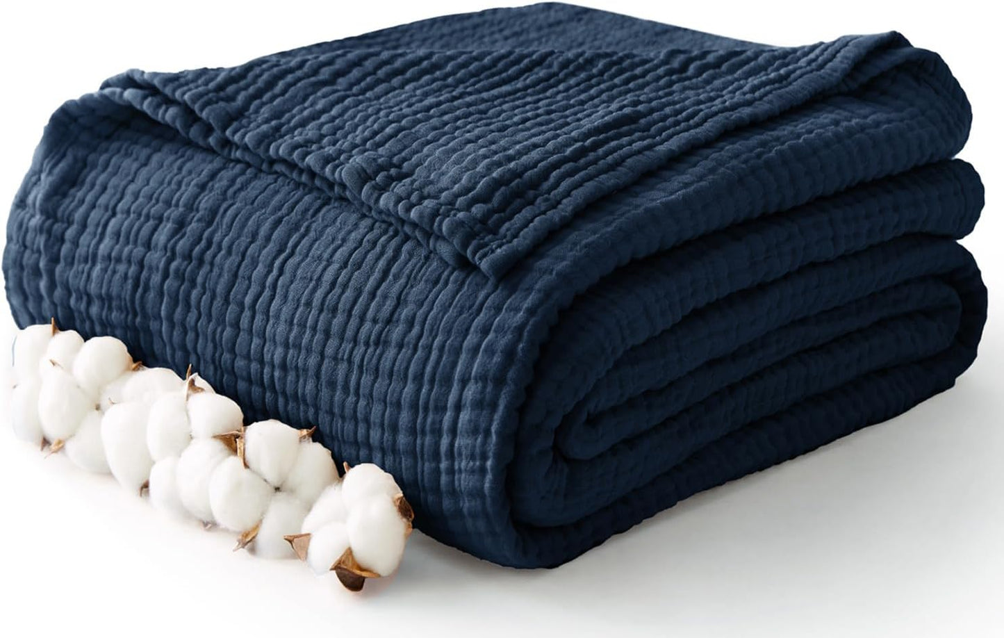 Kozyhvn 6-Layer Cotton Muslin Throw Blanket — 100% Cotton, Breathable Gauze, 127 × 178 cm, Lavender