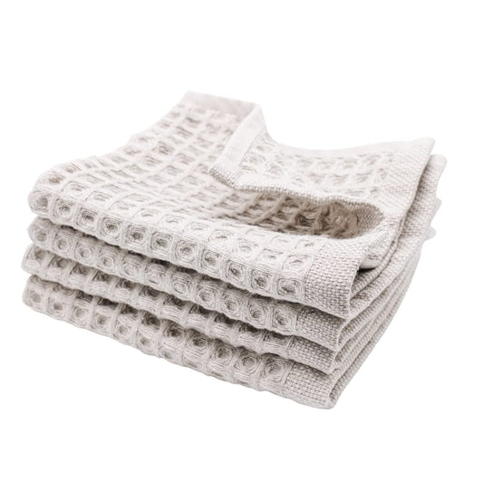 sea me at home Waffle Washcloths Set - 100% Turkish Cotton - 33cm
