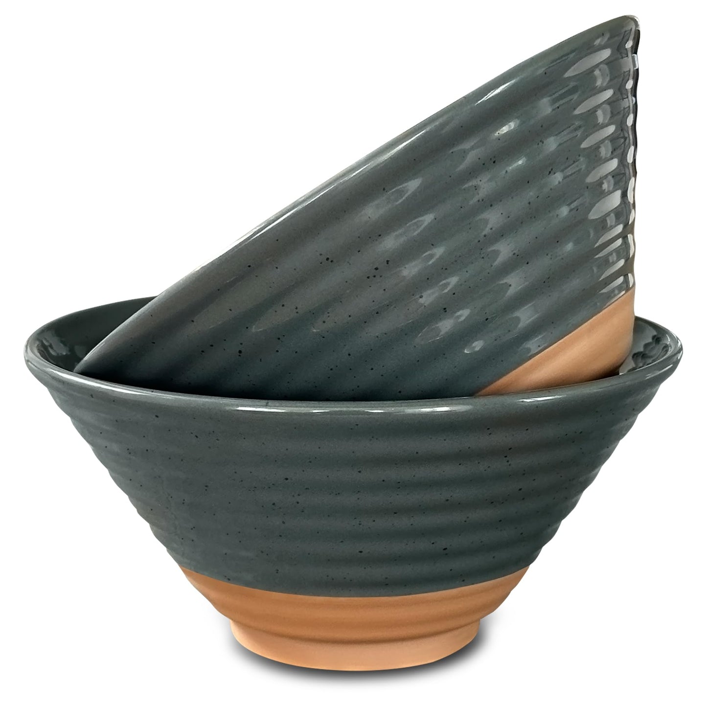 MORA Ceramic Ramen Bowl Set of 2 - Charcoal - 1.3L