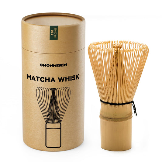 SHONMISEN Bamboo Matcha Whisk - 80/100/120 Prong Traditional Japanese Chasen