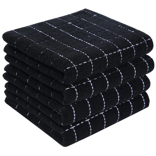 Homaxy 100% Cotton Terry Kitchen Towels - 33cm × 71cm - 4 Pack
